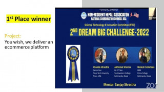 सेकेण्ड ड्रिम विग च्यालेन्ज २०२२ मा अमेरिका र नेपालका विद्यार्थी पुरस्कृत